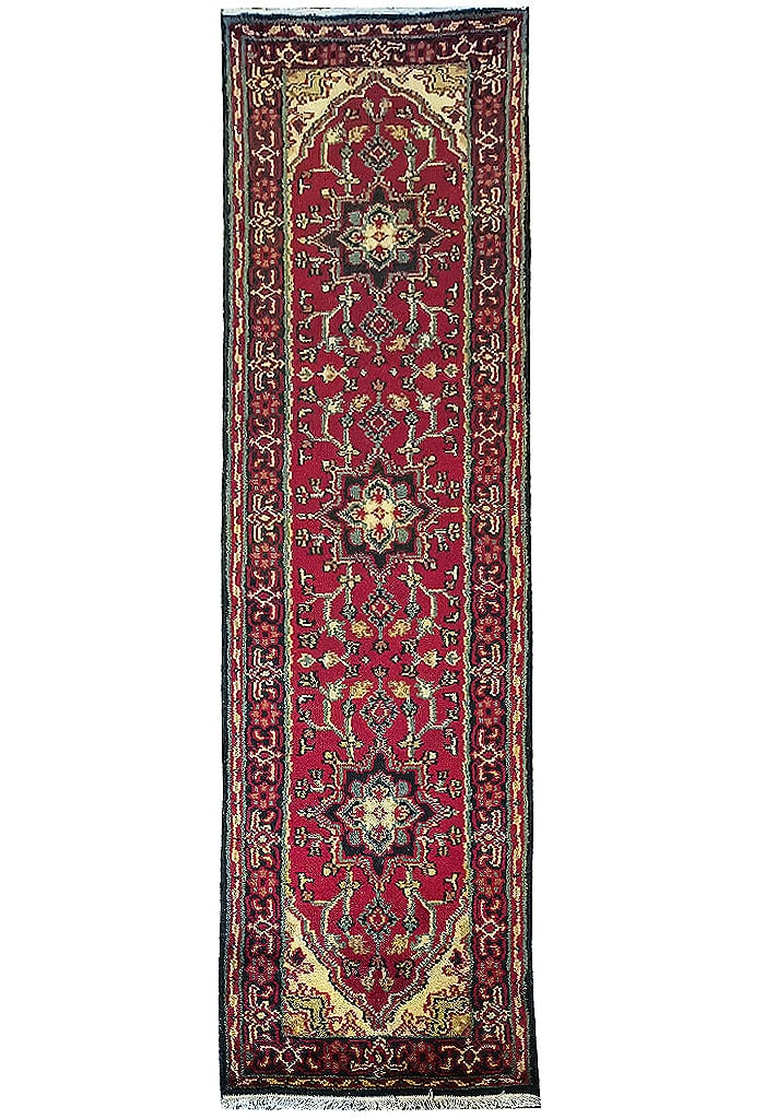 10' Heriz Handmade Wool Runner 2.3ft x 10.1ft Luxury Area Rug: 10' Heriz Handmade Wool Runner 2.3ft x 10.1ft Luxury Area Rug Free continental US Shipping Enhance your living space with this exquisite 10' Foot Heriz Handmade Wool Runner, showcasing the timeless be