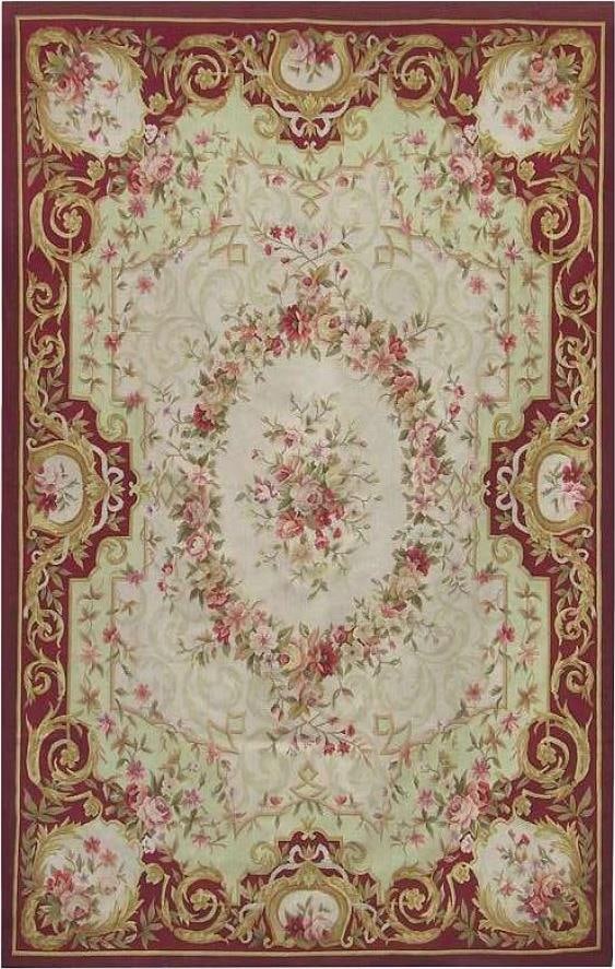 Provence Home 72x108 Classic Aubusson English Traditional Rug: Provence Home 72x108 Classic Aubusson English Traditional Rug This exquisite tapestry piece from Provence Home features a timeless design that embodies English Traditional Style. With dimensions measu