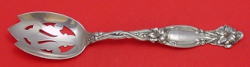 International Sterling Silver Frontenac Pierced Serving Spoon 8 1/4" (1 of 1)