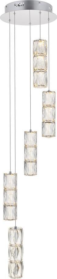 Elegant Lighting Polaris Contemporary LED Crystal Pendant Light (1 of 1)