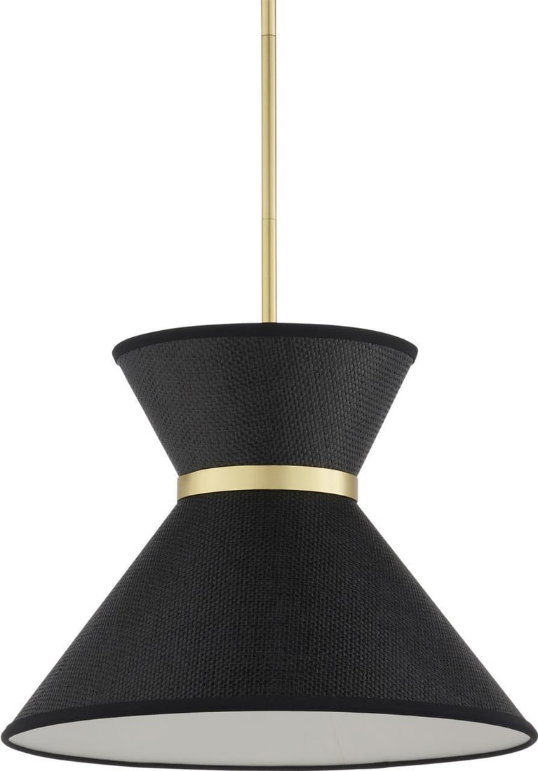 Currey Avignon Pendant Light Modern Antique Style Black Gold Finish (1 of 3)