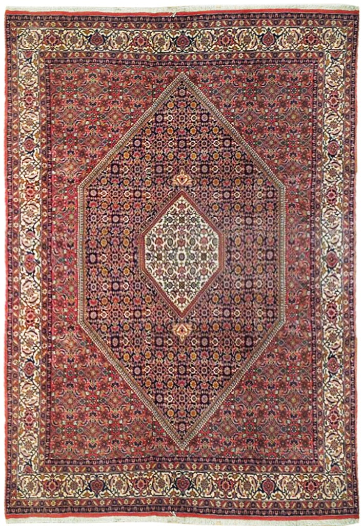Handcrafted Persian Bijar Rug 6'9 x 9'10 Traditional Design: Handcrafted Persian Bijar Rug 6'9 x 9'10 Traditional Design Free continental US Shipping Enhance your living space with this exquisite handcrafted Persian Bijar rug, featuring traditional designs that