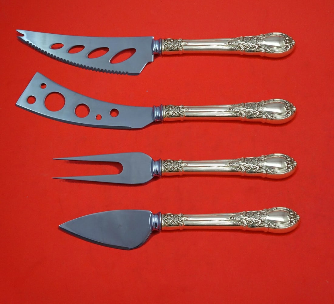 Lunt American Victorian Sterling Silver 4-Piece Charcuterie Hostess Set: Lunt American Victorian Sterling Silver 4-Piece Charcuterie Hostess Set Elevate your entertaining experience with this exquisite 4-piece Deluxe Charcuterie Set from Lunt, crafted in the elegant Americ