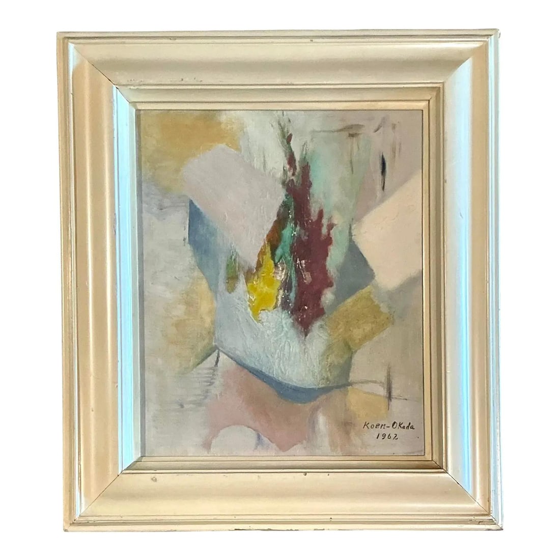 Koen-Okada Abstract Oil on Canvas Framed 1962 (1 of 8)