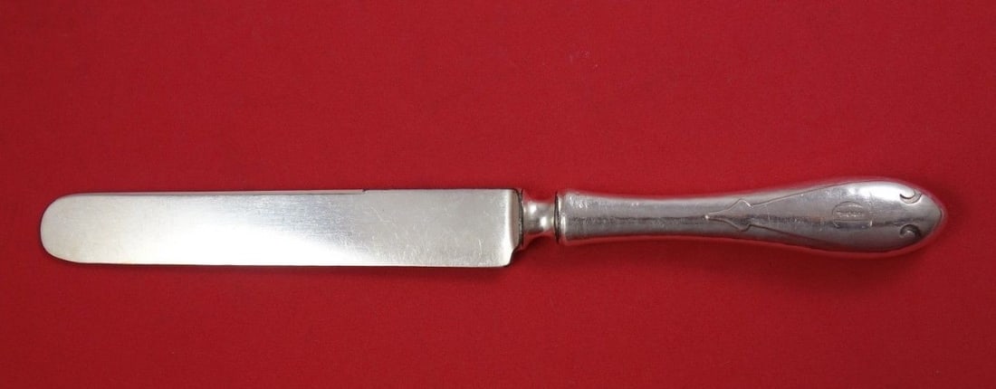 Shreve Sterling Silver Dinner Knife Fourteenth Century Monogram D 9 5/8 Inches (1 of 1)