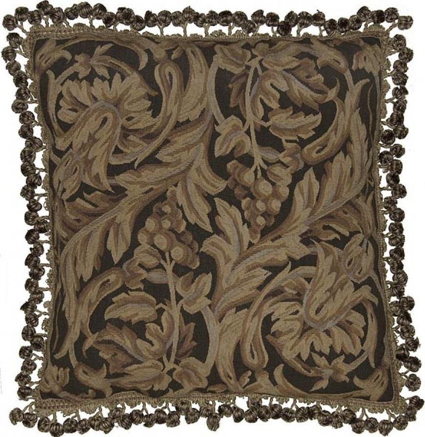 Provence Home Aubusson Floral Throw Pillow 22x22 Handmade Cream: Provence Home Aubusson Floral Throw Pillow 22x22 Handmade Cream This elegant Aubusson-style throw pillow features a charming cream floral design, adding a touch of sophistication to any decor. Hand-dy