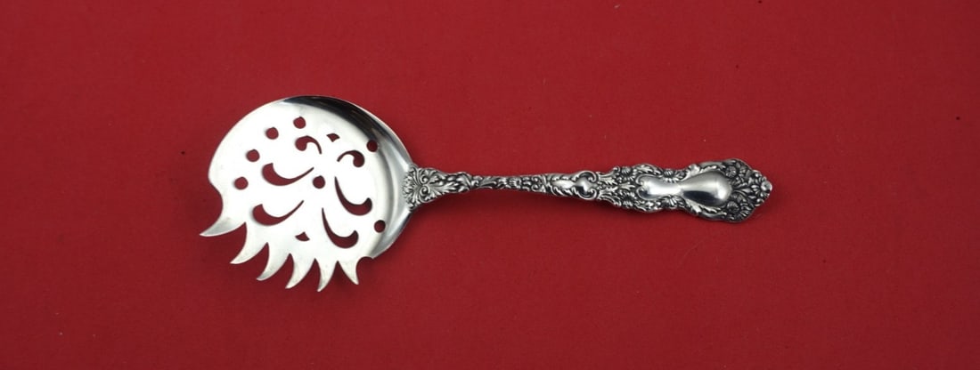Gorham Imperial Chrysanthemum Sterling Silver Cucumber Server 5.5": Gorham Imperial Chrysanthemum Sterling Silver Cucumber Server 5.5" This exquisite cucumber server features the elegant Imperial Chrysanthemum pattern by Gorham, crafted in high-quality sterling silver