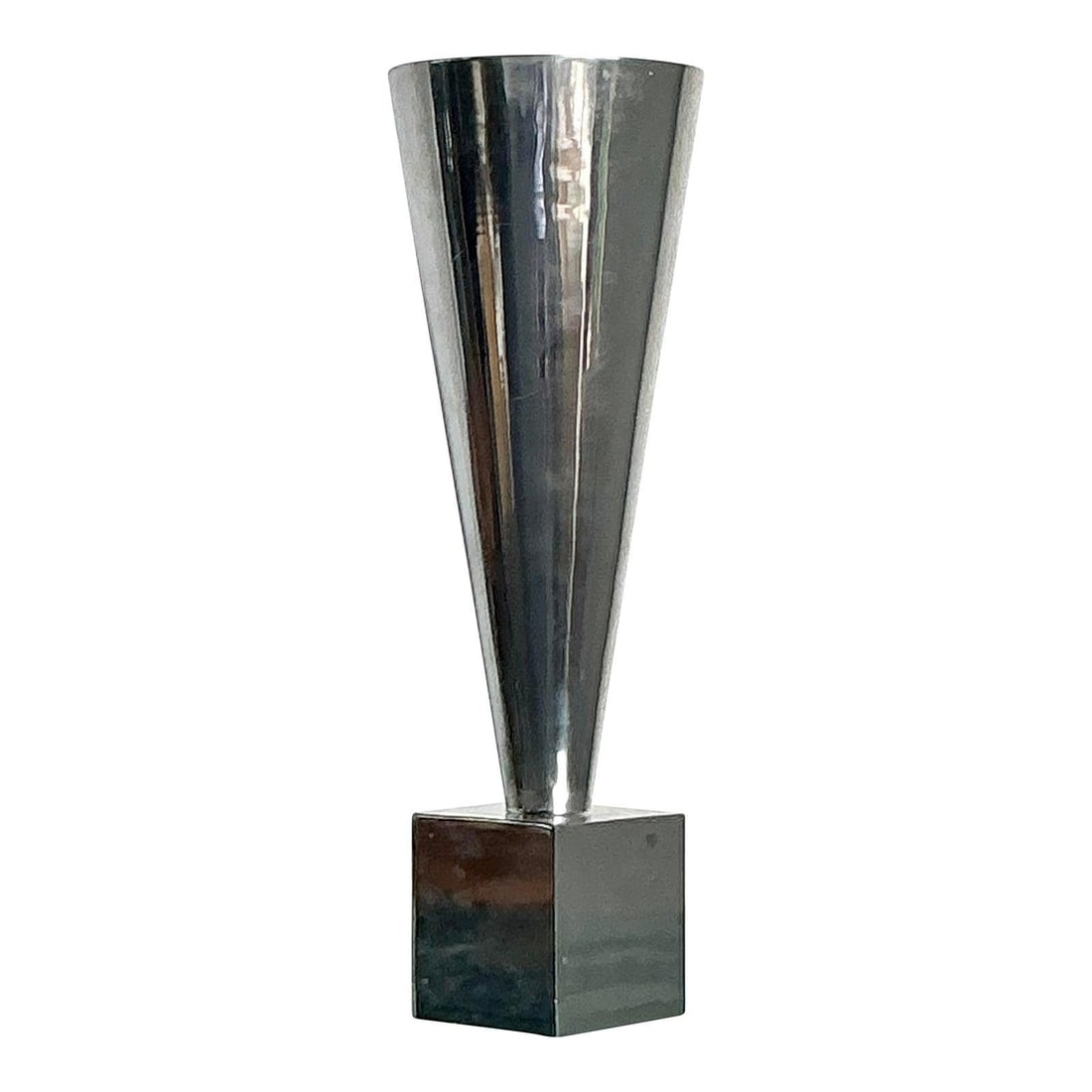 Monumental Cast Aluminum Floor Vase with Conical Shape by AZ (1 of 10)