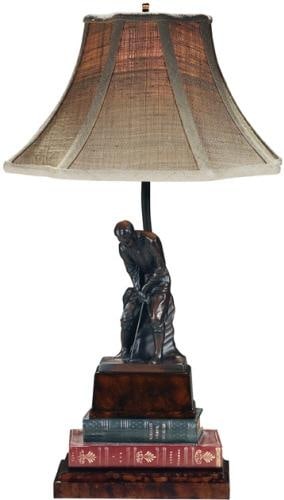 Unique Hand-Painted Golf Putting Lamp by OK Casting Lodge Style: Unique Hand-Painted Golf Putting Lamp by OK Casting Lodge Style This item is made at time of order. Please allow 42 to 70 days for production. Illuminate your space with this exquisite Hand-Painted Go