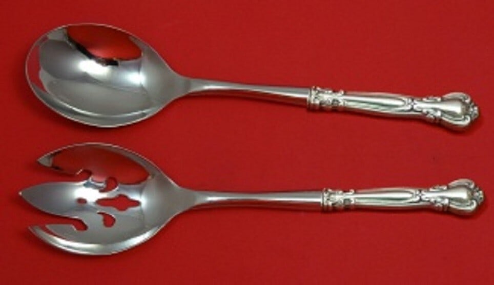 Gorham Chantilly Sterling Silver 2pc Salad Serving Set 10.5" (1 of 3)