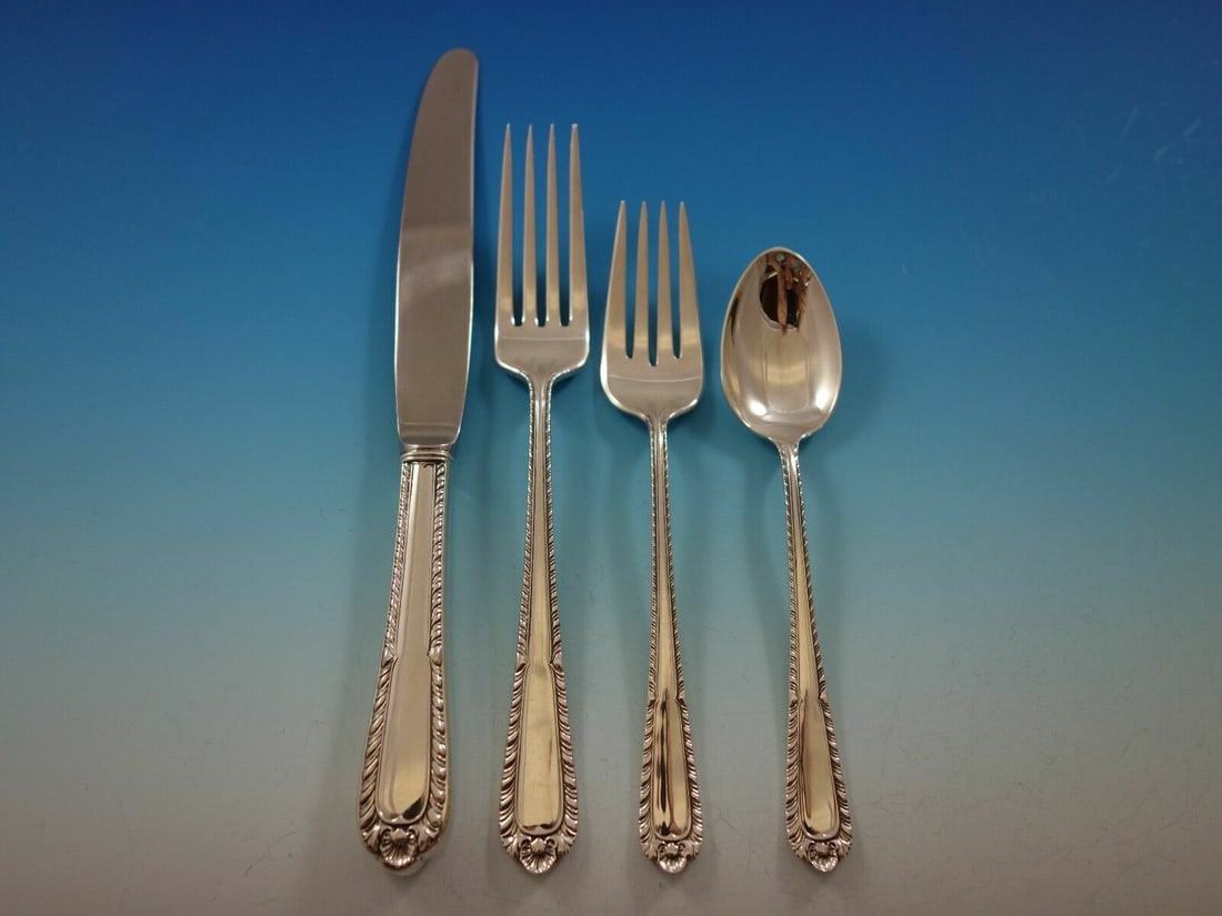 Gadroon Pattern International Sterling Silver 4-Piece Place Setting (1 of 4)