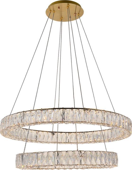 Monroe Collection Pendant Light by Elegant Lighting Crystal Clear Finish: Monroe Collection Pendant Light by Elegant Lighting Crystal Clear Finish Illuminate your space with the Monroe Collection Elegant Lighting Pendant, a stunning addition to any transitional decor. This 