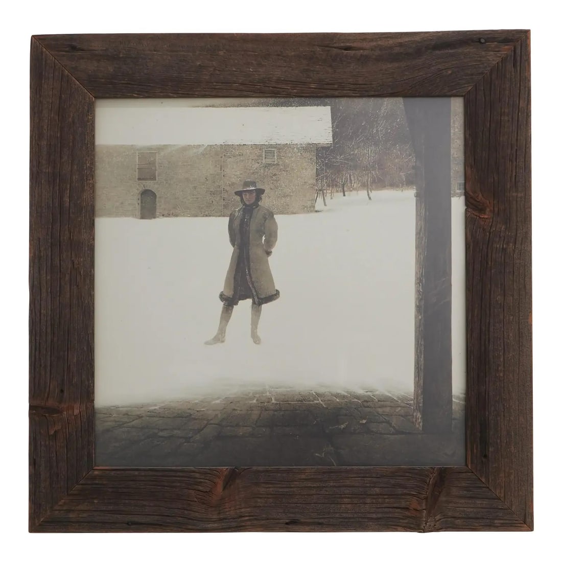 Framed Andrew Wyeth Outpost lithograph in barnwood frame (1 of 10)