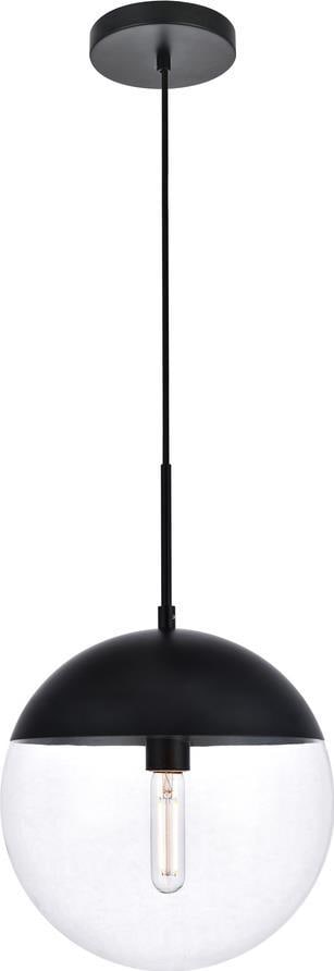 Elegant Lighting Eclipse Black Pendant Light 13H 12W 12D UL-Listed: Elegant Lighting Eclipse Black Pendant Light 13H 12W 12D UL-Listed Illuminate your space with the striking Eclipse Black Pendant, perfect for adding a touch of elegance to any room. This transitional 