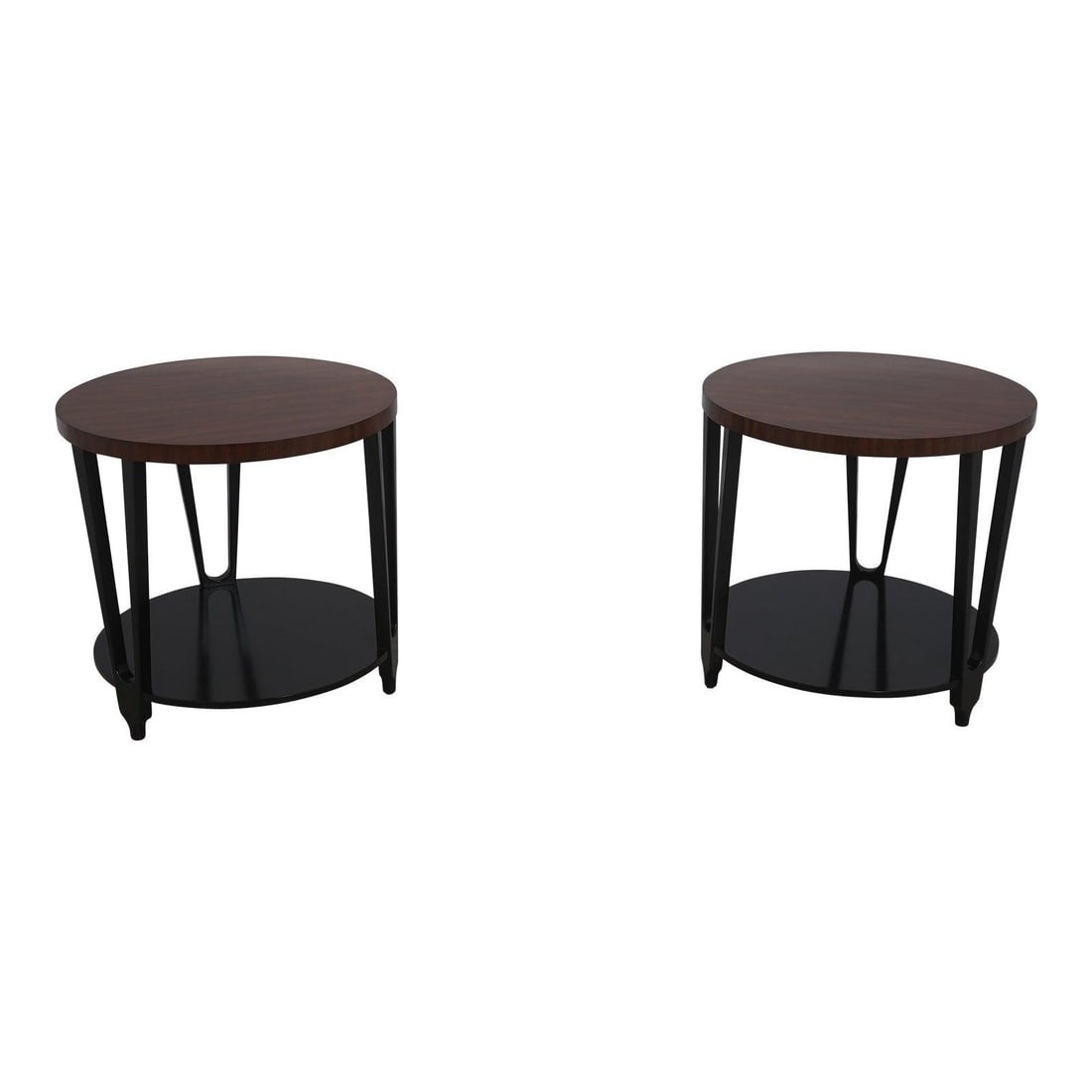 Henredon Acquisitions Black Lacquer Round Table Pair (1 of 10)