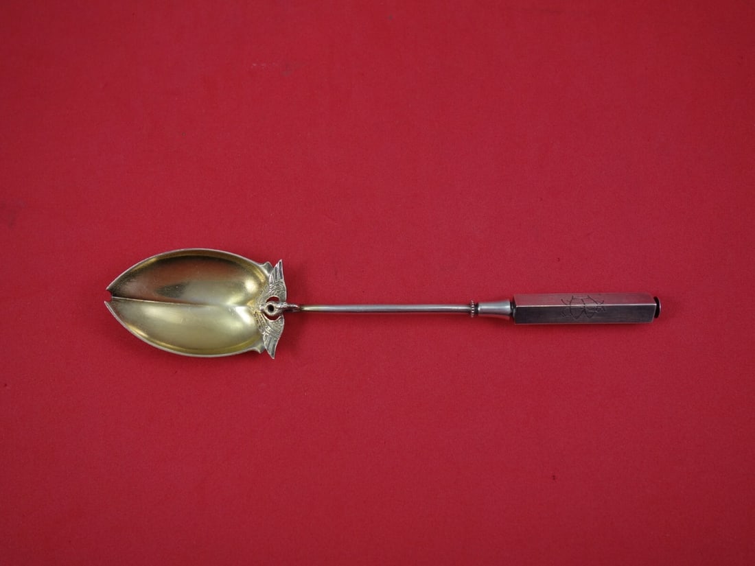 Gorham Isis Vintage Sterling Silver Gold-Washed Soup Spoon 6.5" (1 of 3)