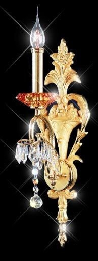 Gold Asfour Crystal Wall Sconce 1 Light Modern: Gold Asfour Crystal Wall Sconce 1 Light Modern Elevate your interior with this modern Asfour crystal wall sconce, featuring a high-quality gold frame and sparkling Asfour crystals. Designed for hardwi