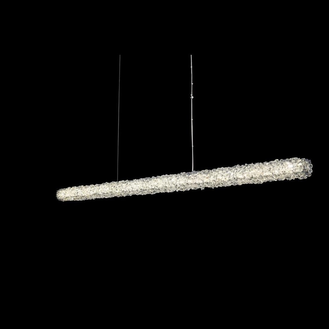 Kalco Lina LED Island Light Dimmable Chrome Firenze Crystal 62 Inches: Kalco Lina LED Island Light Dimmable Chrome Firenze Crystal 62 Inches Introducing the Lina LED Island Light, a stunning addition to your indoor lighting collection that effortlessly combines elegance 