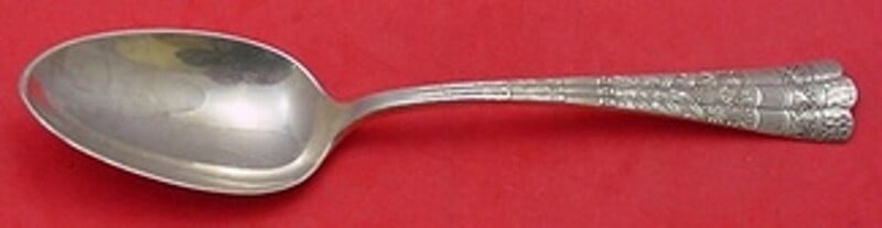 Shiebler Luxembourg Sterling Silver Serving Spoon 8.25 Inch Antique: Shiebler Luxembourg Sterling Silver Serving Spoon 8.25 Inch Antique This exquisite serving spoon from the renowned Shiebler brand features the elegant Luxembourg pattern, crafted from high-quality ste