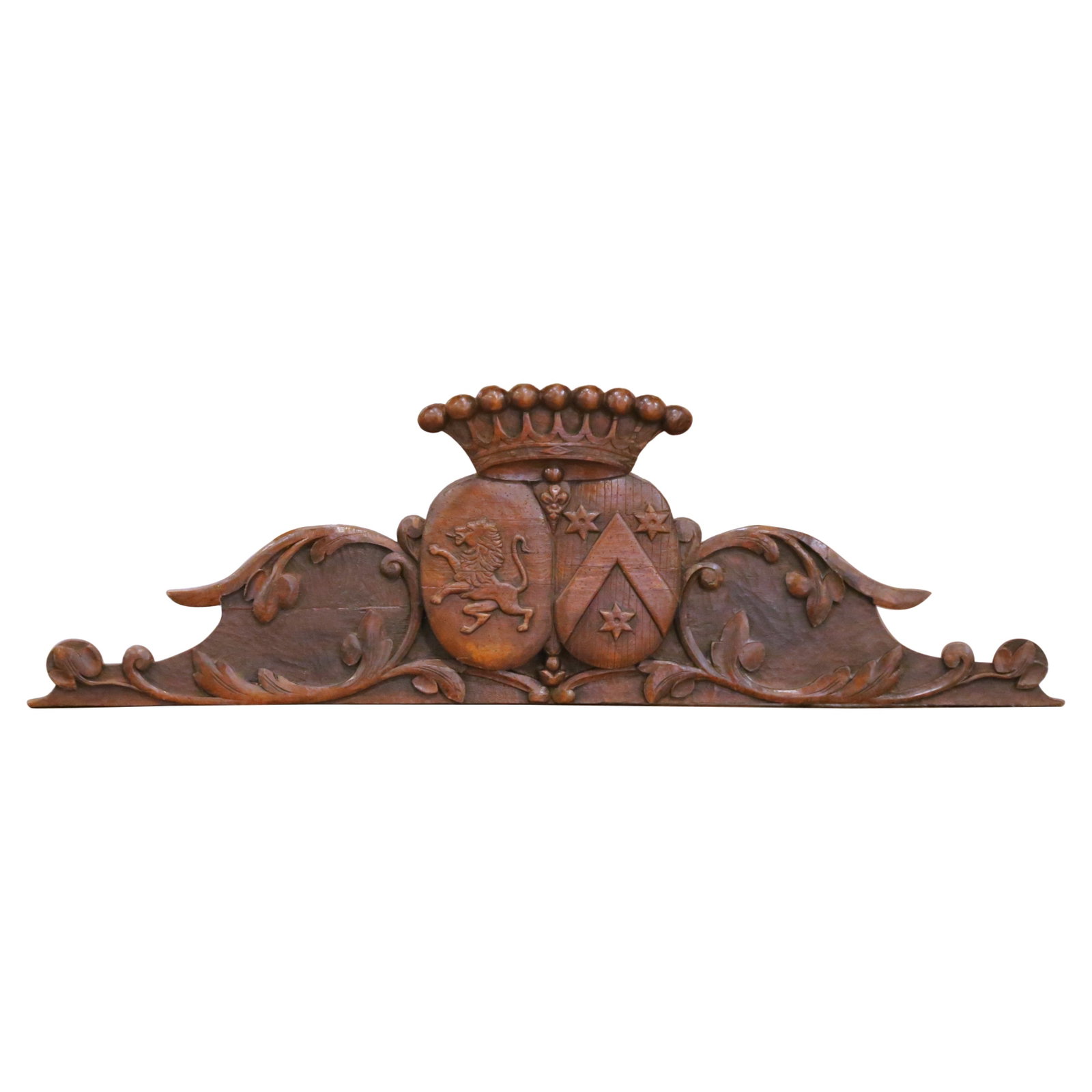 French Walnut Architectural Panel with Heraldic Carvings Circa 1820 (1 of 7)