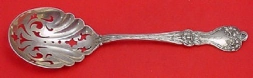 Alvin Majestic Sterling Silver Ice Spoon 7 Inch Monogrammed: Alvin Majestic Sterling Silver Ice Spoon 7 Inch Monogrammed This exquisite serving spoon, part of the Majestic pattern by Alvin, is crafted from high-quality sterling silver. Measuring 7 inches, the s