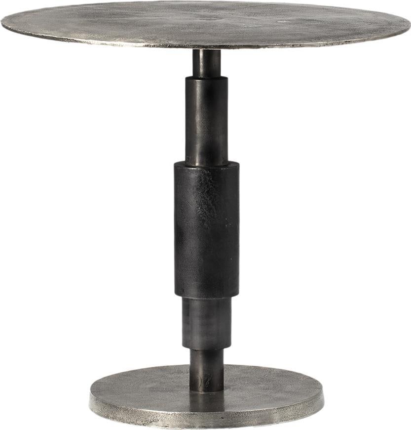 30-Inch Higsby Bistro Table Black Patina Cast Aluminum Vintage Style: 30-Inch Higsby Bistro Table Black Patina Cast Aluminum Vintage Style Introducing the 30-Inch Vintage Style Higsby Bistro Table, a perfect blend of elegance and functionality. This transitional-style t