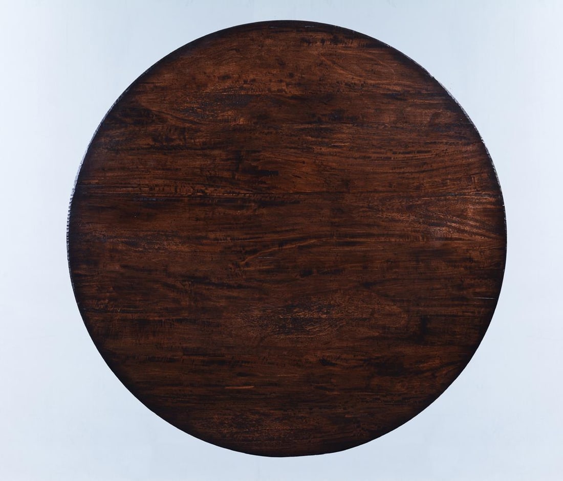 Glenbrook Round Solid Wood Coffee Table Dark Rustic Pecan - 3