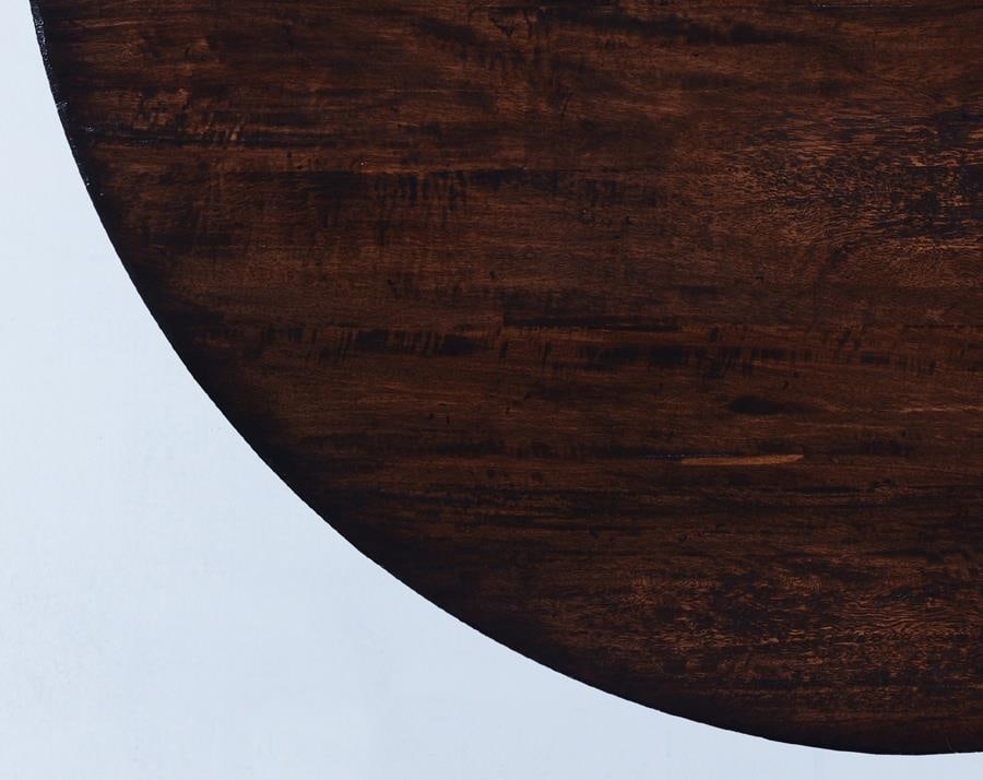 Glenbrook Round Solid Wood Coffee Table Dark Rustic Pecan - 4