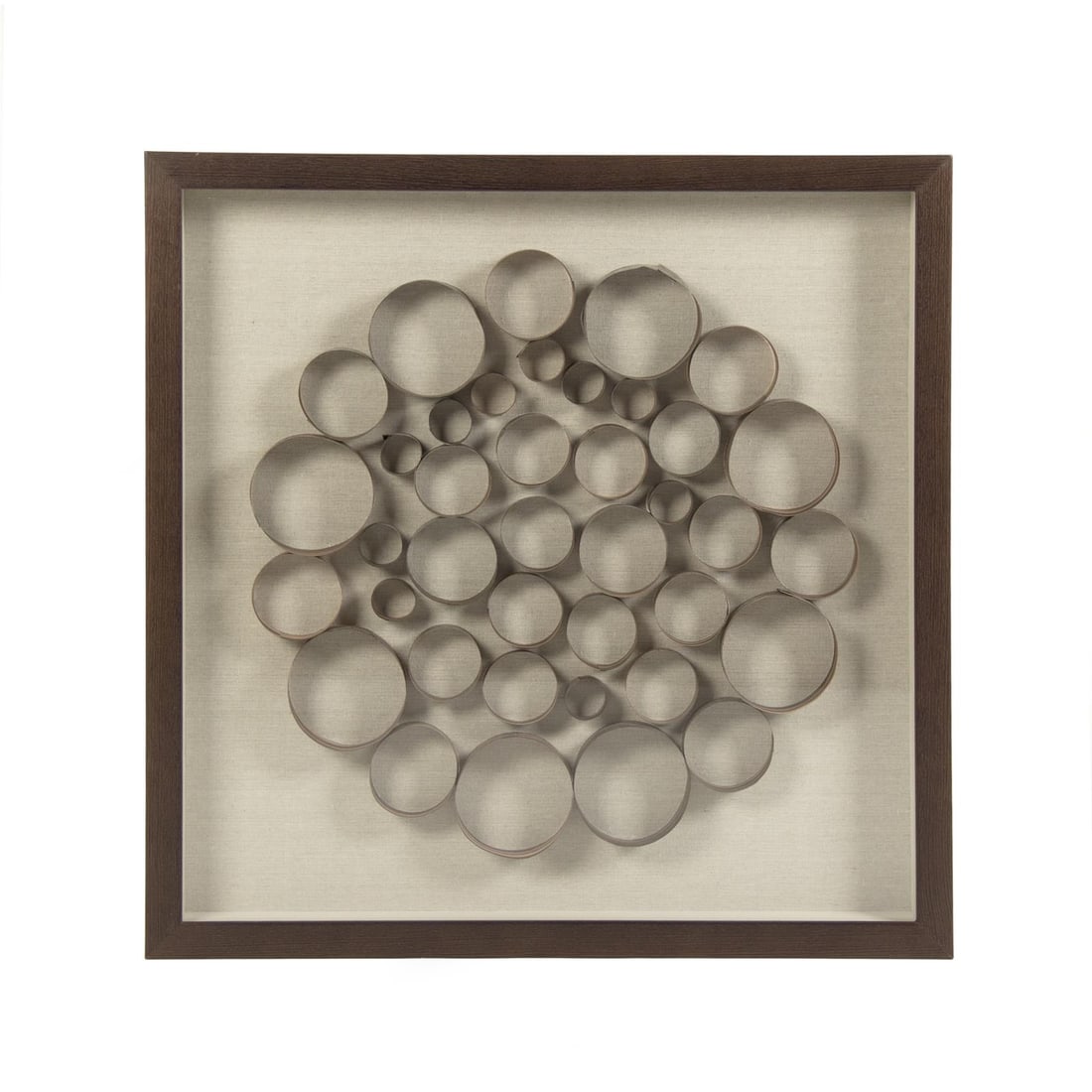 Zentique Modern Abstract Wall Art Rolled Wood Decor 23.75x23.75: Zentique Modern Abstract Wall Art Rolled Wood Decor 23.75x23.75 Enhance your living space with this stunning Modern Abstract Rolled Wood Home Decor. This unique piece features a captivating abstract d