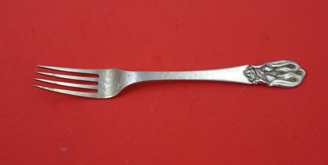 Carl Poul Petersen Blossom Sterling Silver Fork 7.25in Unmonogrammed (1 of 2)