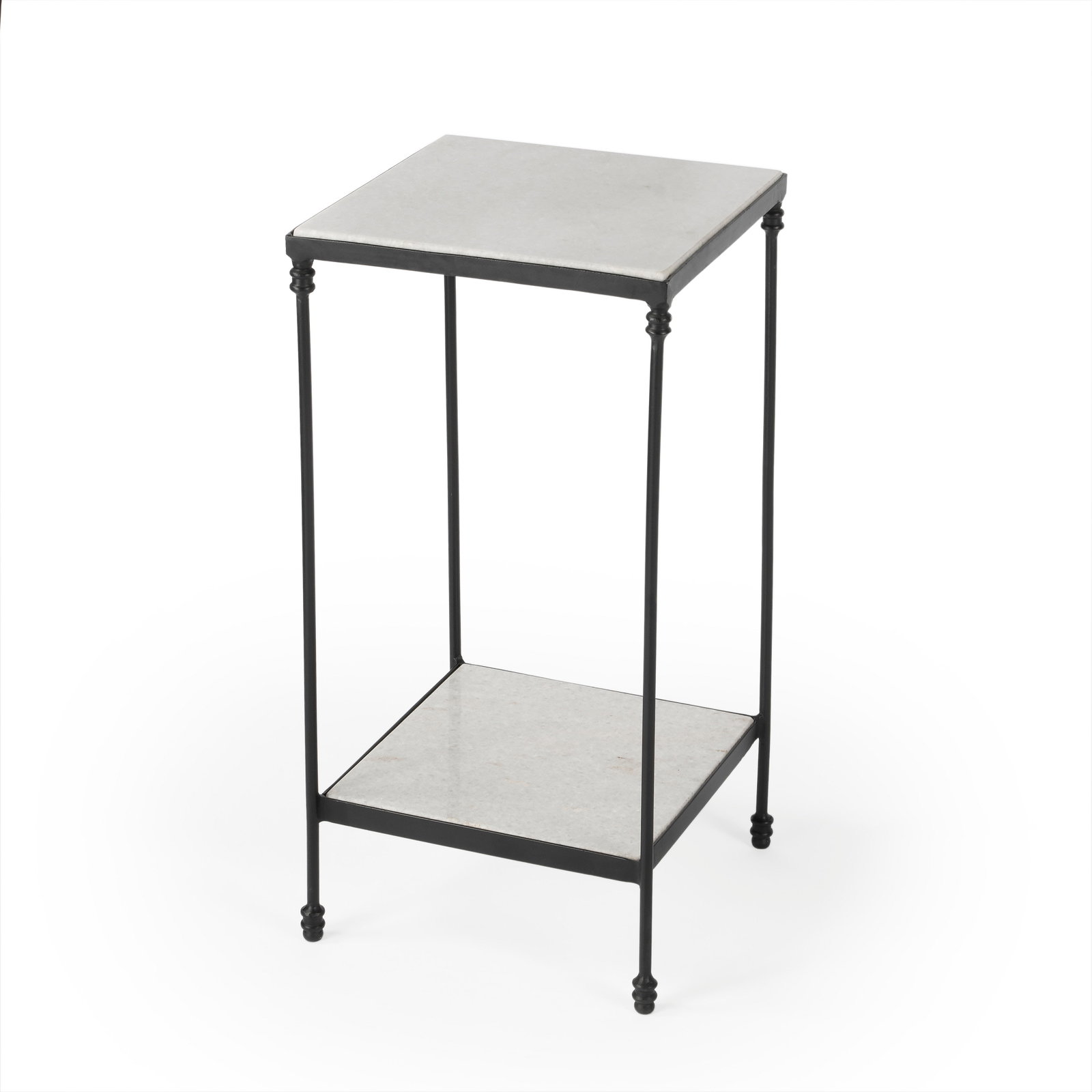Butler Larkin Marble Accent Table Multi-Color Metalworks: Butler Larkin Marble Accent Table Multi-Color Metalworks Introducing the sophisticated Larkin Marble Accent Table, a perfect blend of transitional style and modern function. This elegant side table fe