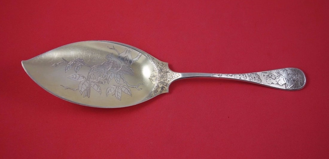 Tiffany & Co King William Engraved Sterling Silver Ice Cream Server 10 5/8 Inches (1 of 3)