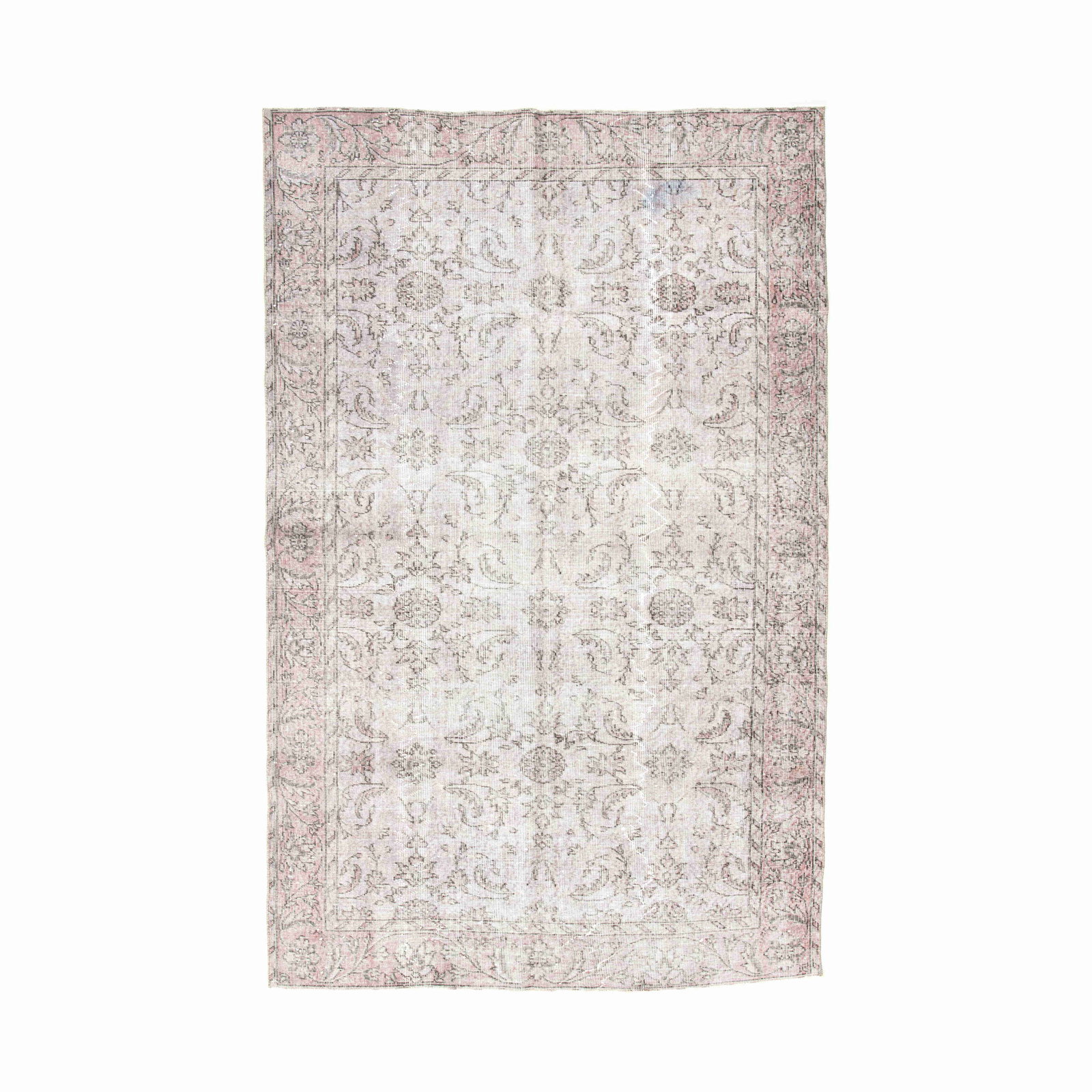 Authentic Vintage Handmade Wool on Cotton Carpet 65 x 103.1 Inches: Authentic Vintage Handmade Wool on Cotton Carpet 65 x 103.1 Inches This authentic handmade vintage carpet is crafted from high-quality wool on cotton, showcasing exquisite craftsmanship with double kn