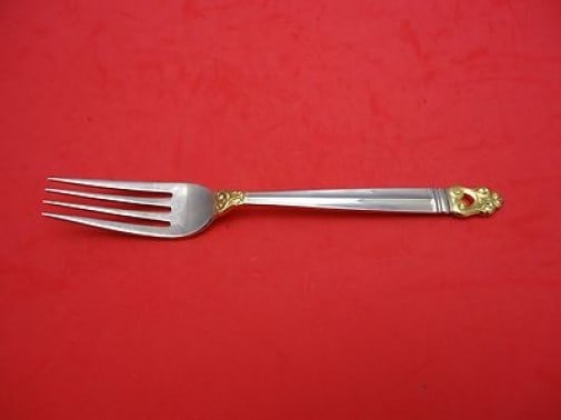 International Sterling Royal Danish Gold Regular Fork 7 1/8 Inches (1 of 1)