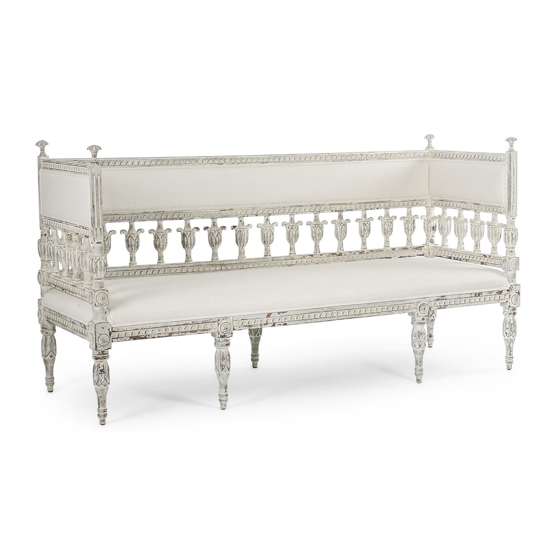 Zentique Isabel Charcoal Pine Bench 71" Elegant Seating (1 of 1)