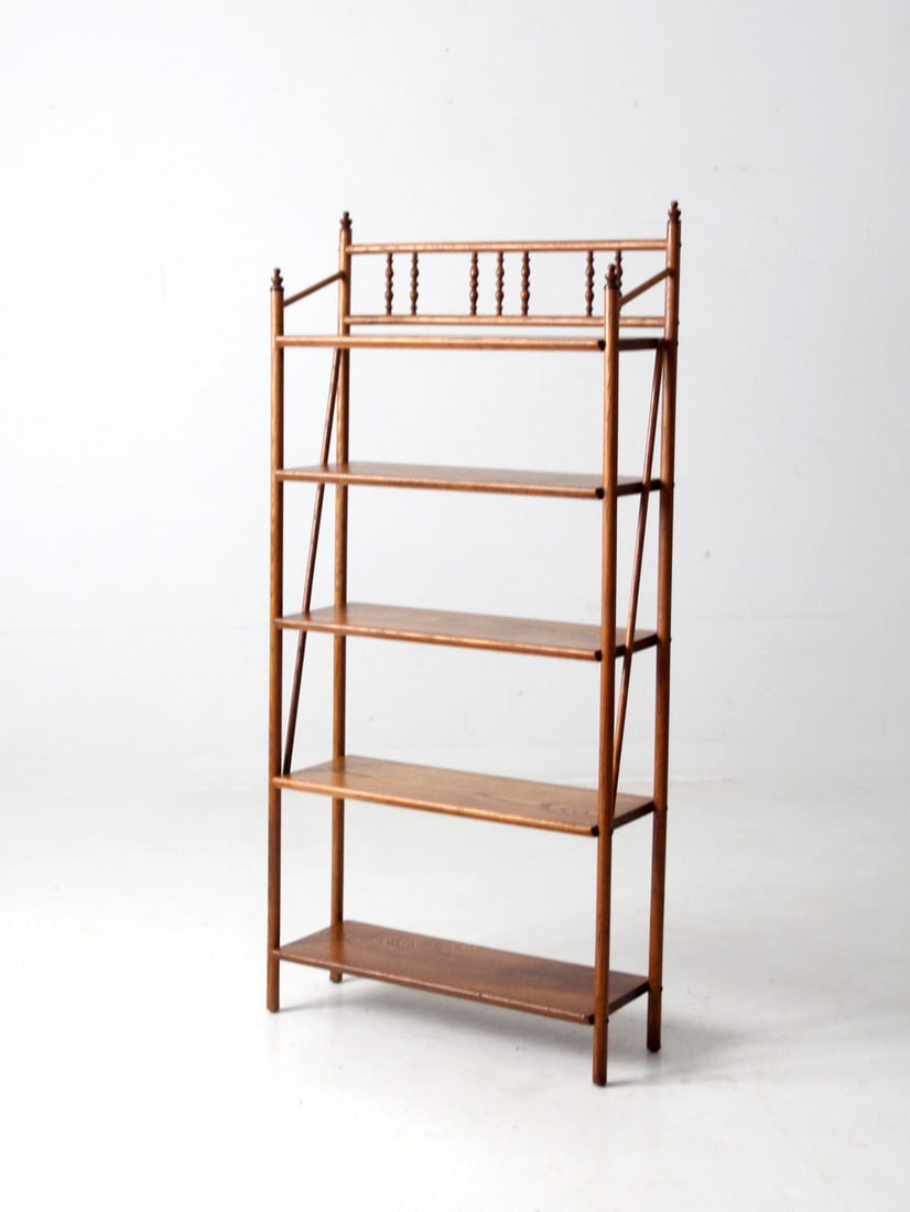 Victorian Antique Wood Etagere Shelf with 5 Open Shelves (1 of 10)