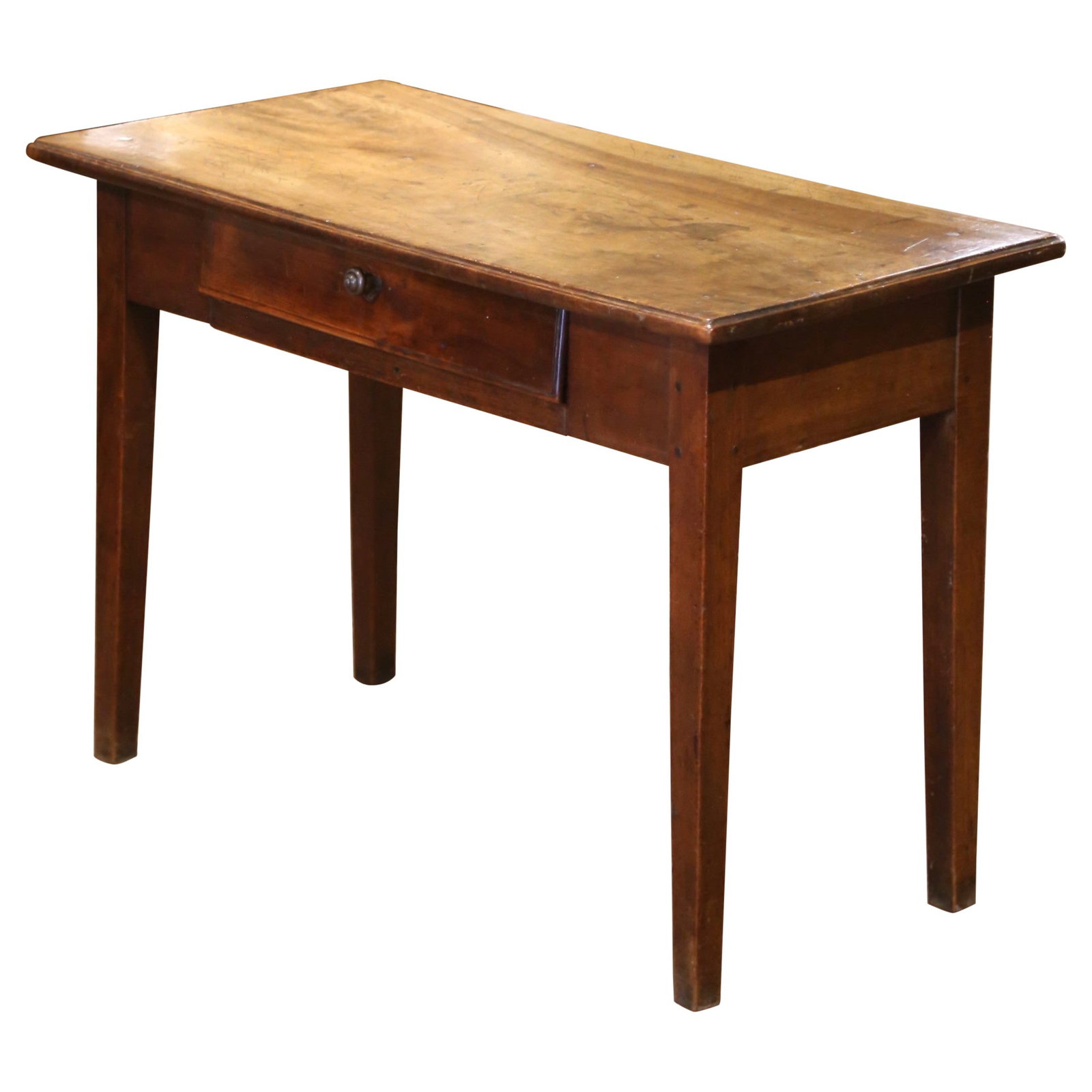 19th Century Louis Philippe Walnut Side Table Desk France: 19th Century Louis Philippe Walnut Side Table Desk France This exquisite 19th-century side table desk embodies the elegance of the Louis Philippe style, crafted in the Poitou region of France circa 18