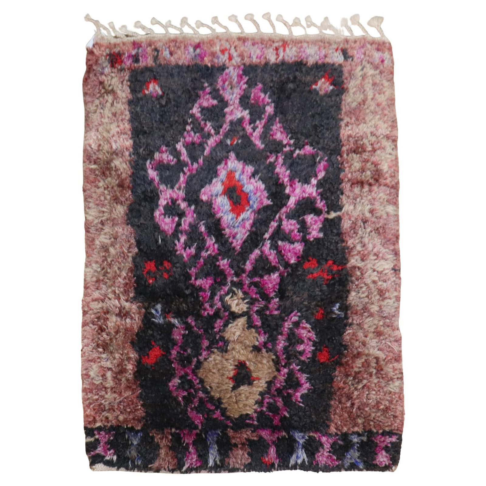 Mid 20th Century Turkish Wool Tulu Rug Scandinavian Modern 31 x 41 Inches: Mid 20th Century Turkish Wool Tulu Rug Scandinavian Modern 31 x 41 Inches This vintage Turkish Tulu small plush carpet features a Scandinavian Modern style and is hand-woven from wool. Originating fro