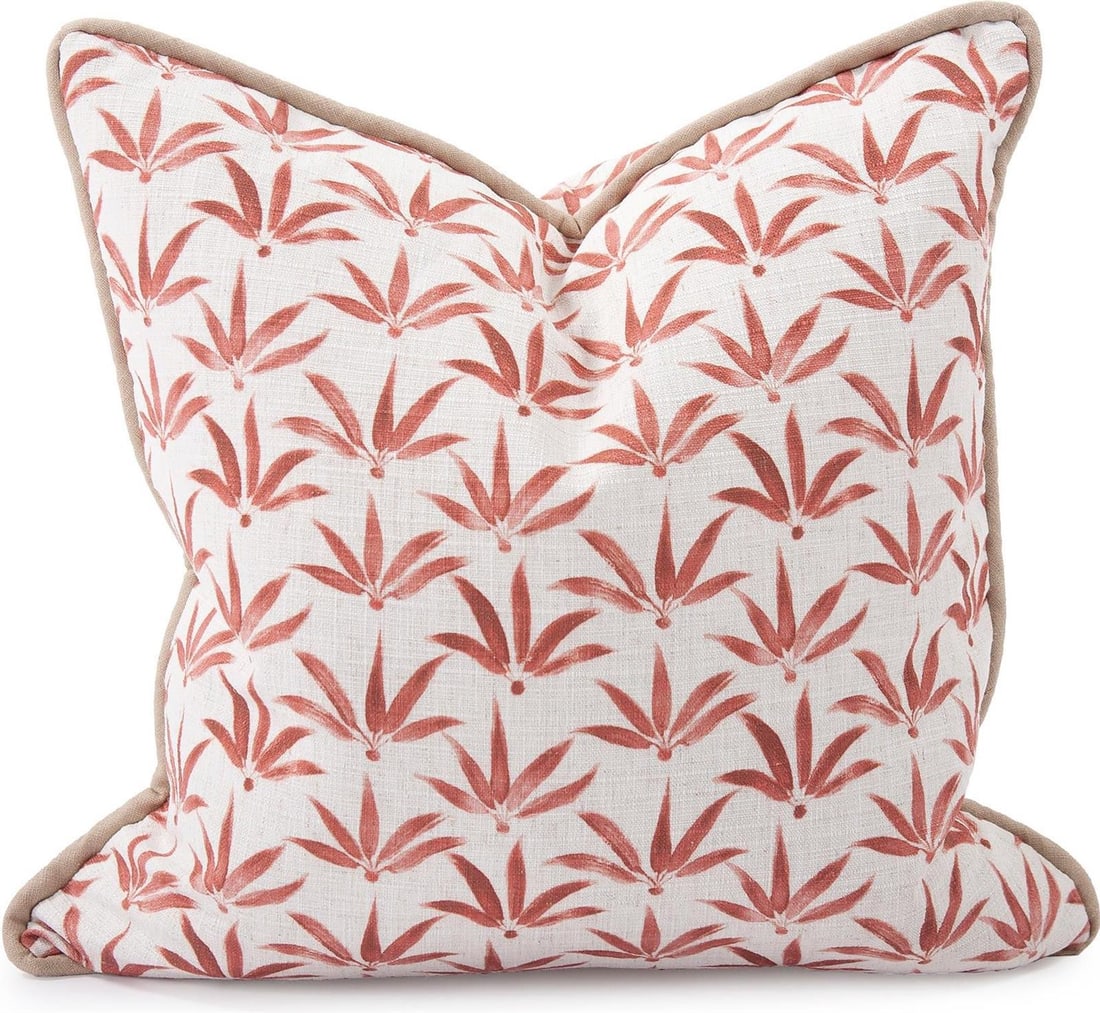 Howard Elliott 20 Inch Canyon Red Leaf Pattern Boho Pillow (1 of 1)
