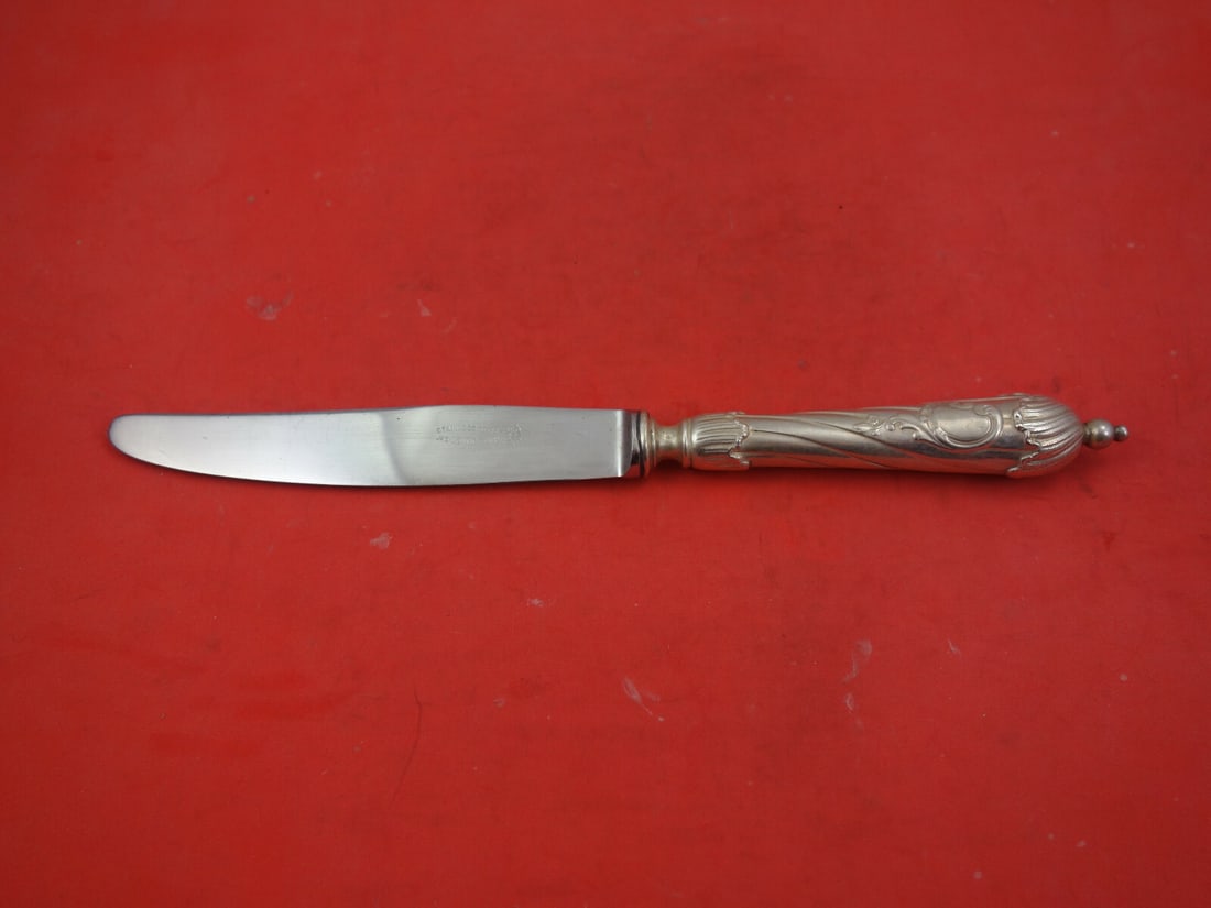 Gebruder Reiner Rocaille 800 Silver Dinner Knife 10 1/8" Rococo Style (1 of 3)
