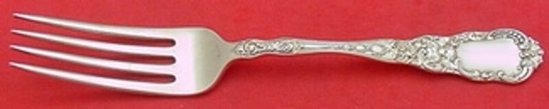 Dominick & Haff Cupid Sterling Silver Dinner Fork 7 5/8 Inch: Dominick & Haff Cupid Sterling Silver Dinner Fork 7 5/8 Inch This exquisite dinner fork is part of the Cupid pattern by Dominick & Haff, crafted from high-quality sterling silver. Measuring 7 5/8 inch