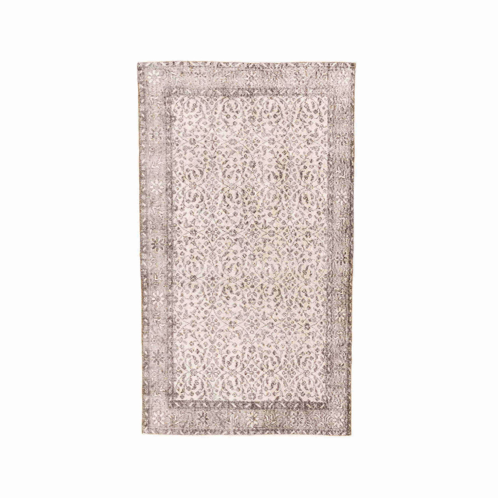 Authentic Vintage Handmade Wool on Cotton Carpet 46.9 x 80.7: Authentic Vintage Handmade Wool on Cotton Carpet 46.9 x 80.7 This authentic handmade vintage carpet is crafted from high-quality wool on cotton, showcasing exquisite double knot weaving techniques. Wi