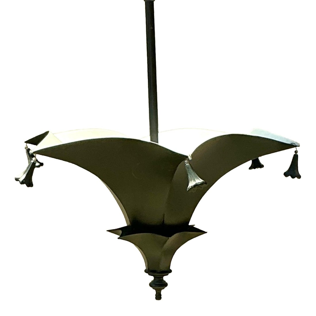 Vintage Black Tole Pagoda Pendant Lamp Hollywood Regency Design: Vintage Black Tole Pagoda Pendant Lamp Hollywood Regency Design Transform your space with the Vintage Regency Black Pagoda Pendant Lamp, an exquisite representation of Hollywood Regency design. This p