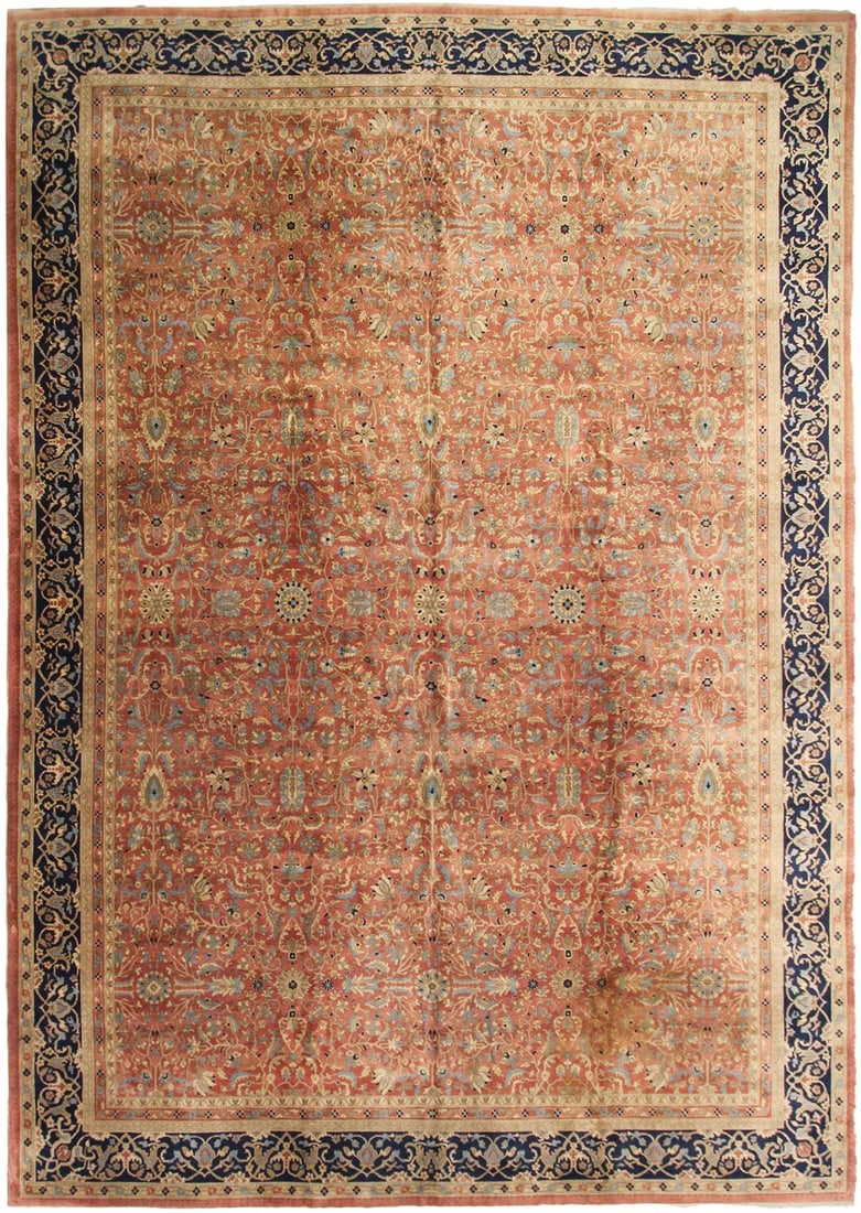 Antique Oushak Sivas Wool Area Rug 11x16 Hand Knotted Turkey: Antique Oushak Sivas Wool Area Rug 11x16 Hand Knotted Turkey This is an original antique Turkish Oushak area rug from circa 1890, hand-knotted in Turkey with fine quality craftsmanship. Measuring appr