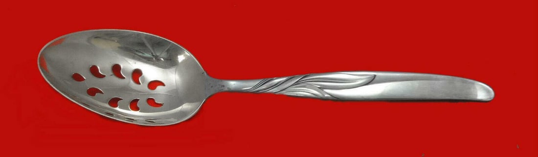Towle Southwind Sterling Silver 9-Hole Slotted Serving Spoon 8 3/4" (1 of 2)