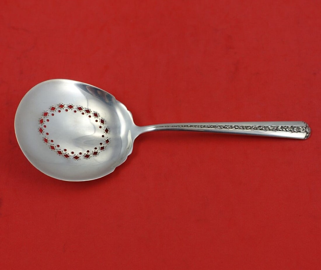Towle Rambler Rose Sterling Silver Tomato Server Old Piercing 7 1/4" (1 of 3)