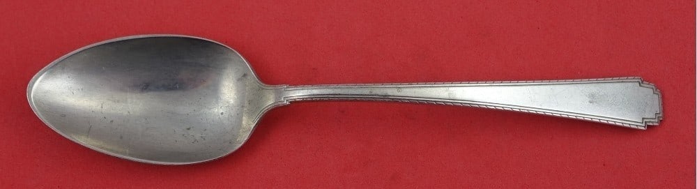 Wallace Rhythm Sterling Silver 7 Inch Place Soup Spoon Vintage Flatware (1 of 2)