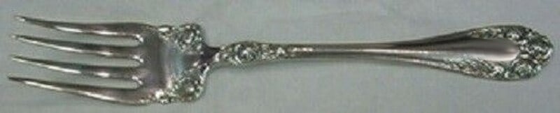 Wallace Rose Sterling Silver Cold Meat Fork 8 1/4 Inch Serving Piece (1 of 2)