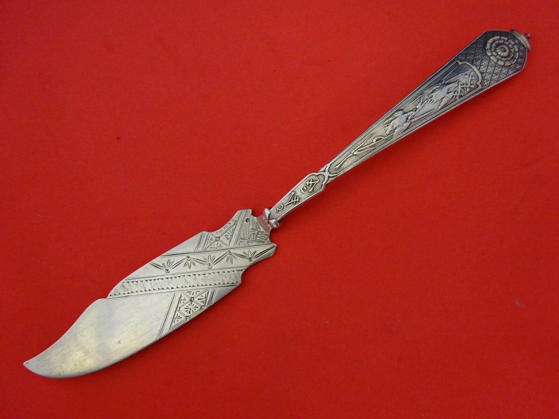 Gorham Japanese Sterling Silver Master Butter Knife Brite-Cut 6 3/4" (1 of 5)