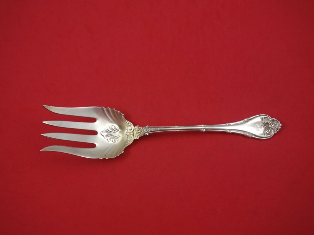 Whiting Empire Sterling Silver Salad Serving Fork 8 3/8 Antique (1 of 2)